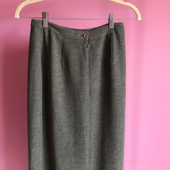 Vintage Olive Green Midi Skirt - Picture 8 of 10